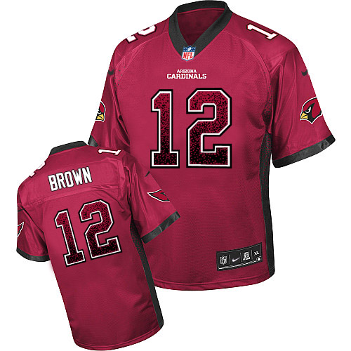Men's Elite John Brown Nike Jersey Red - #12 Drift Fashion NFL Arizona Cardinals